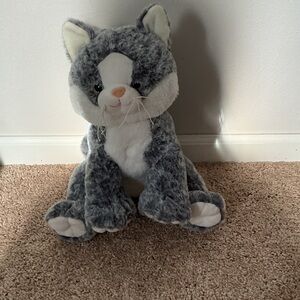 Gray and White Plush Cat Toy